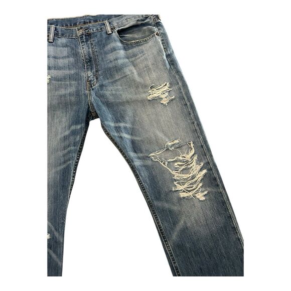 Levi’s 508 Men’s Jeans Distressed Tagged 38x34 Actual 40x34 Slim Taper 2014 - Picture 7 of 9